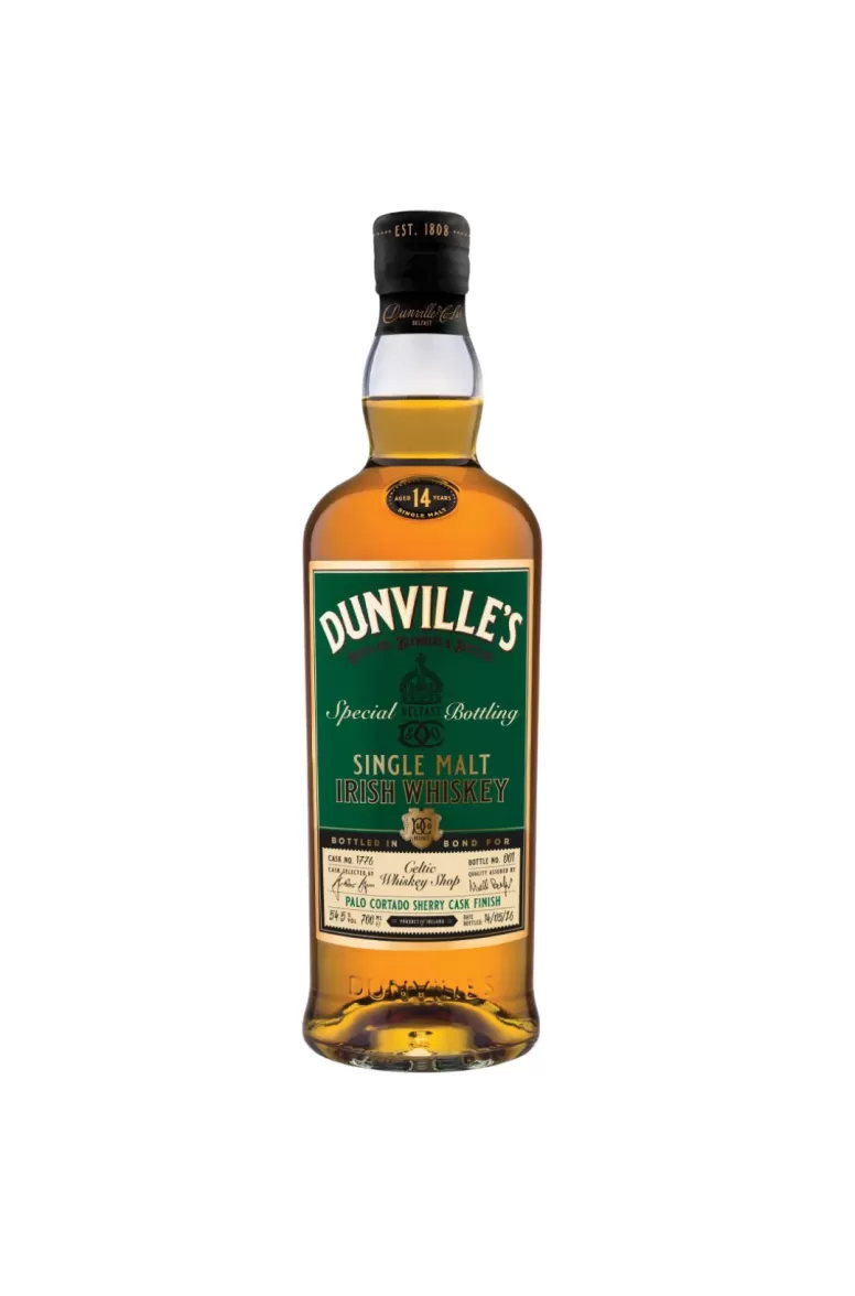 Dunvilles 14 Year Old Palo Cortado Cask Celtic Whiskey